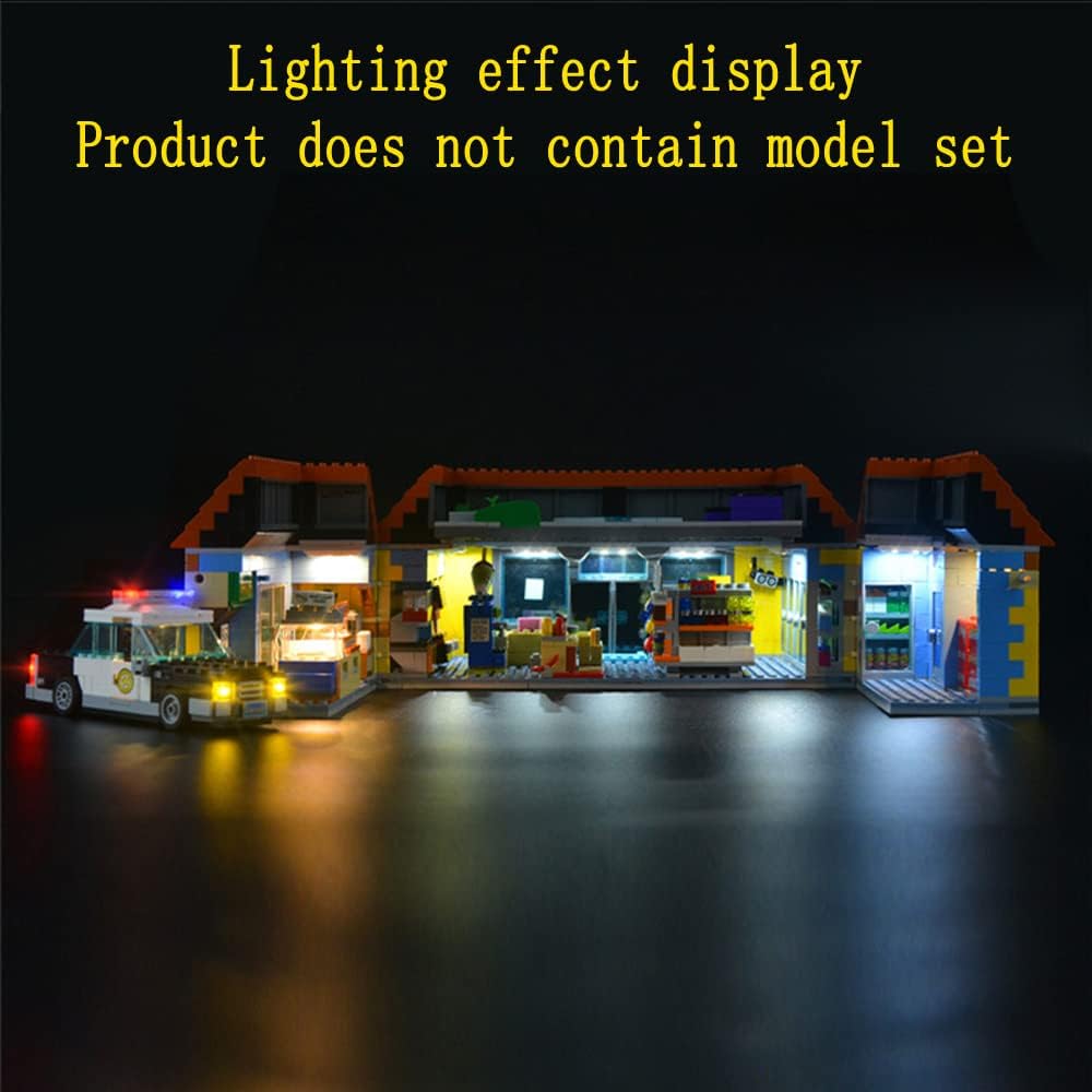 GEAMENT LED Licht-Set Kompatibel mit Lego Simpsons (The Kwik-E-Mart) - Beleuchtungsset für The Simps