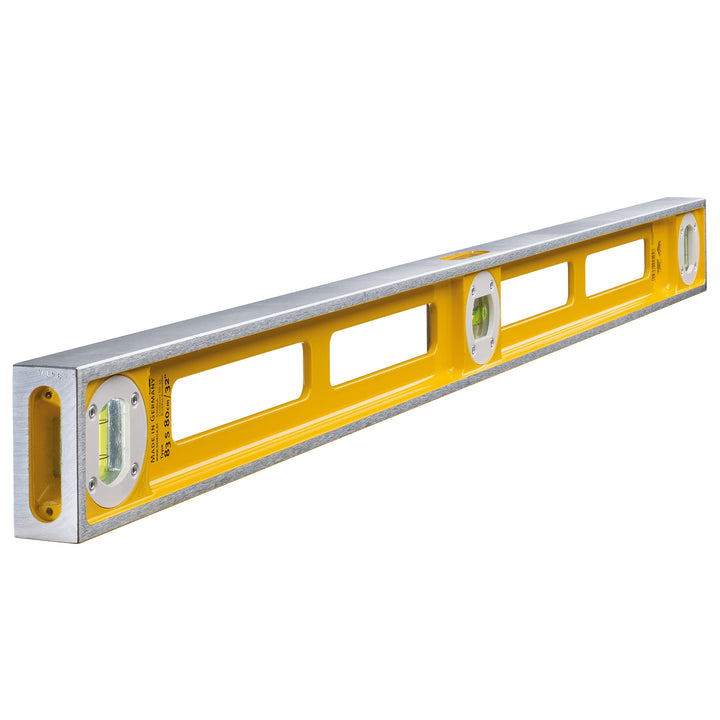 Stabila Wasserwaage Type 83 S, 80 cm, extrem robustes Alu-Druckgussprofil, 1 Horizontal-Libelle, 2 V