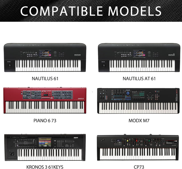 Musiin Tastatur-Staubschutz mit 73 Tasten, kompatibel mit KORG KRONOS 3 61Keys, VOX Continental 73 B