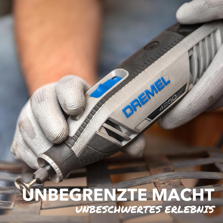 Dremel 4250 Multitool 175W, variable Drehzahl 5.000-35.000 U-min, Multitool-Kit mit 6 Aufsätzen, 1 D