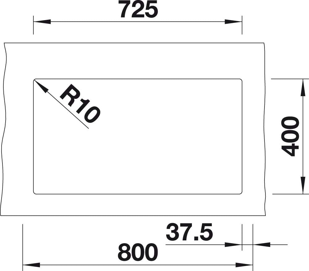 BLANCO SUBLINE 350/350-U | SILGRANIT cafe | Einbauart: Unterbau | ohne Ablauffernbedienung | 80er Un