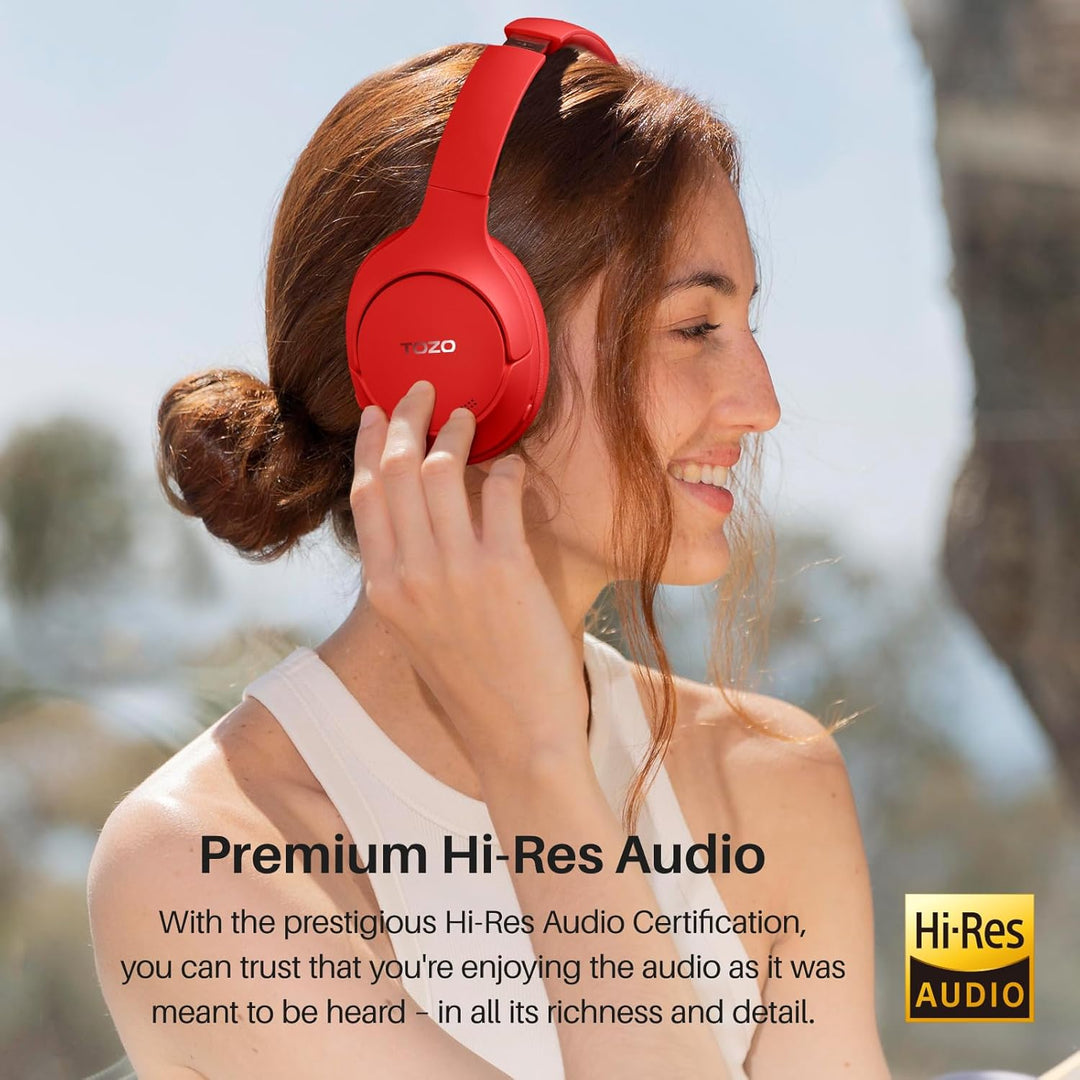 TOZO HT2 Over Ear Kopfhörer Bluetooth, Hybrid Active Noise Cancelling Kopfhörer, Kopfhörer Kabellos