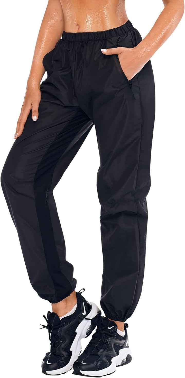 Gotoly Sauna Hose Damen Abnehmen Jogginghose Sporthose Hohe Taille Trainingshose Lang Schwitzhose mi