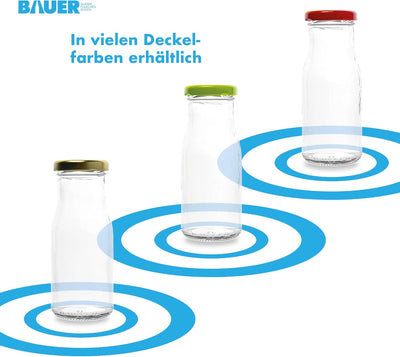 Flaschenbauer - 24 Leere Glasflaschen 250 ml mit Schraubverschluss TO43, 0,25 l in Schwarz – Zum Sel