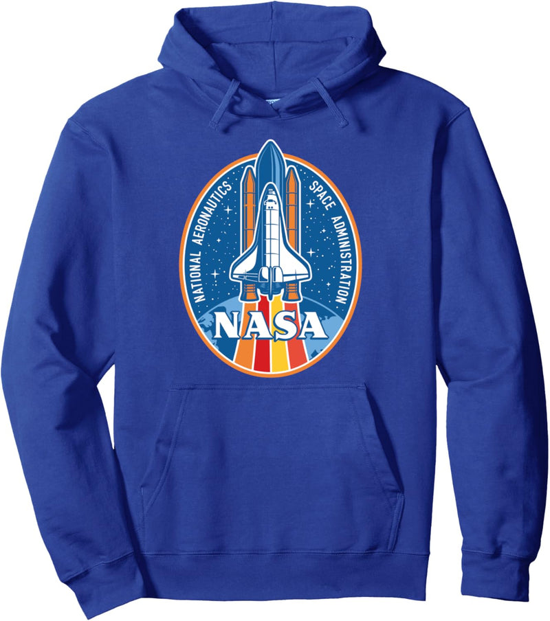 NASA Colorful Blue Earth Space Shuttle Pullover Hoodie