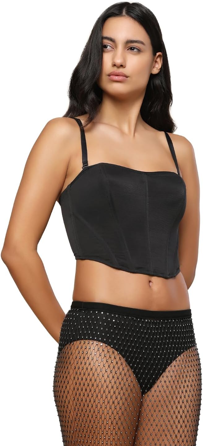 Triumph Damen Signature Sheer Corset Bra XXL Schwarz, XXL Schwarz