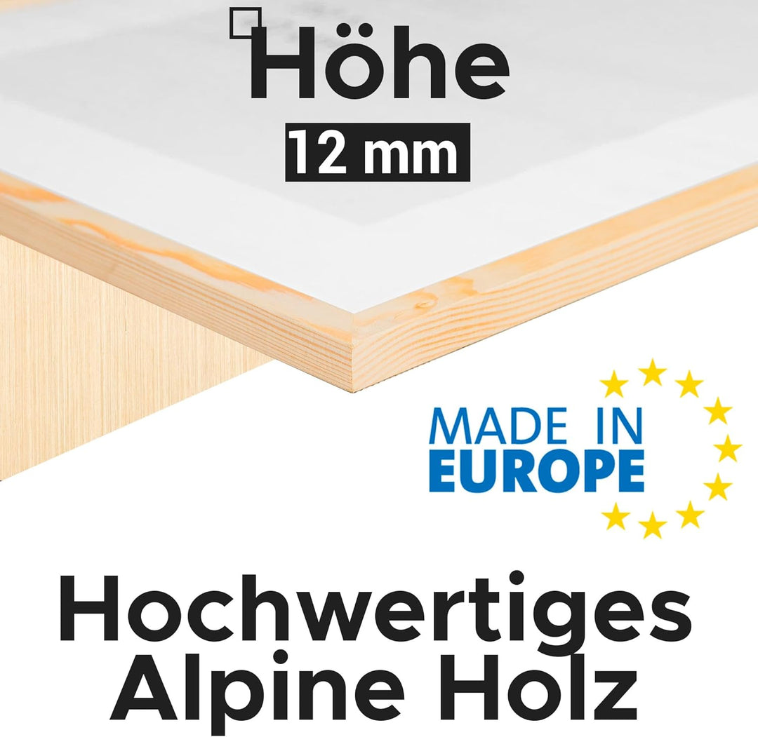 Estancia Eiche Holz Bilderrahmen 30x40 cm mit Bruchsicherem Acrylglas | Moderner Portraitrahmen Holz
