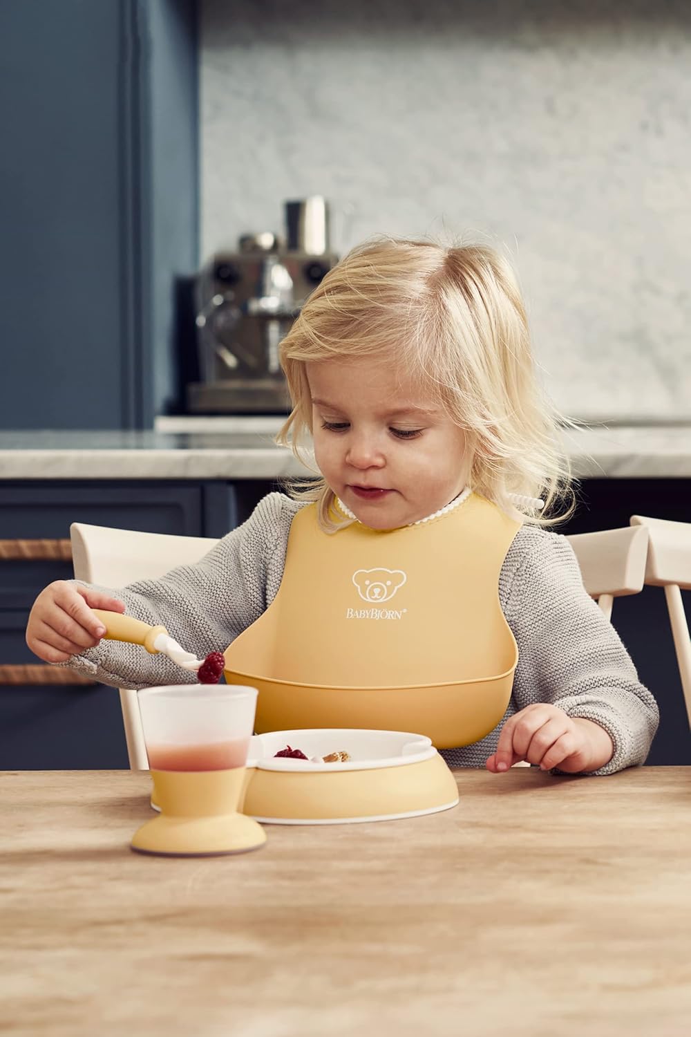 BabyBjörn Küchenset für Kinder, 5 Teile, Blassgelb, Blassgelb