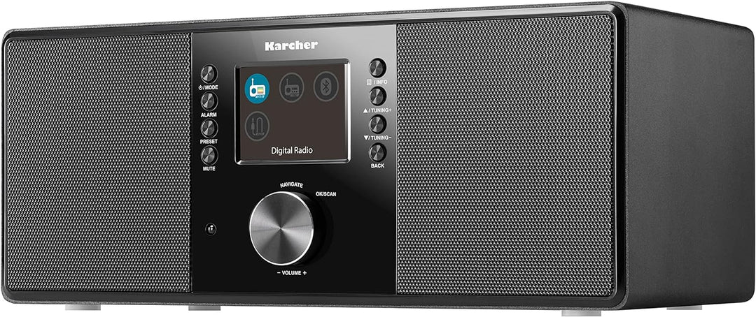 Karcher DAB 5000+ Digitalradio (DAB+ / UKW-RDS, Bluetooth, AUX-IN, Wecker mit Dual-Alarm) DAB+ / Blu