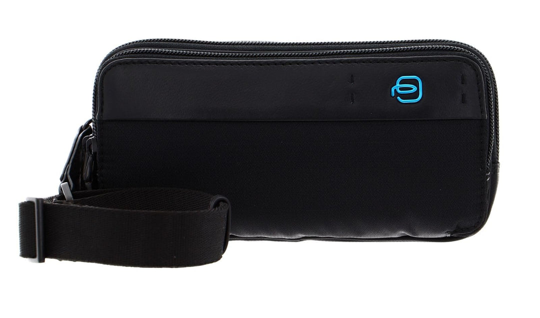 PIQUADRO Unisex P16 Lederetui, Chevron/Schwarz