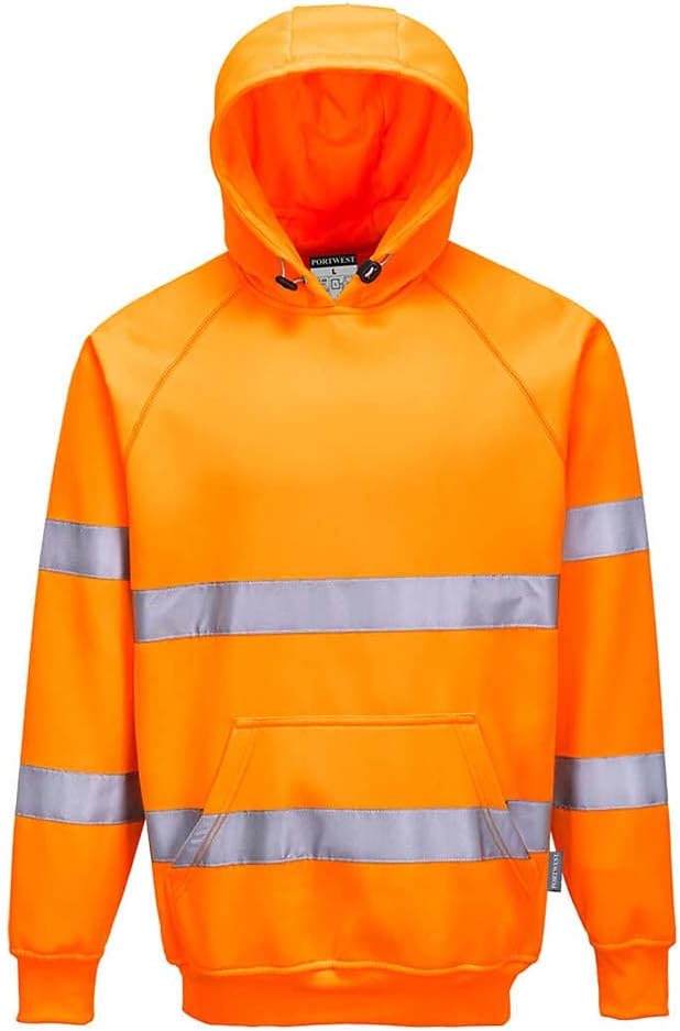 Portwest Warnschutz-Kapuzen-Sweat-Shirt, Grösse: M, Farbe: Orange, B304ORRM