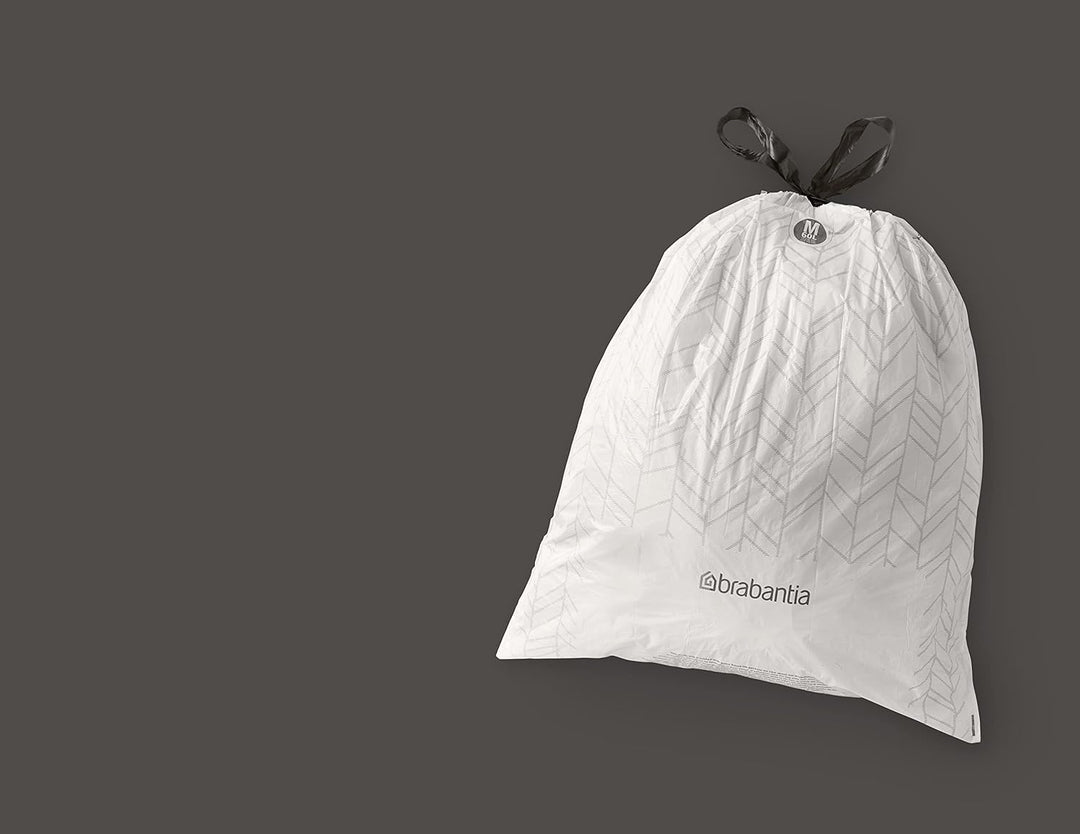 Brabantia Müllbeutel PerfectFit Multipack (Code M - 60L) Extra Starke Müllsäcke mit Zugband, 6 rolle