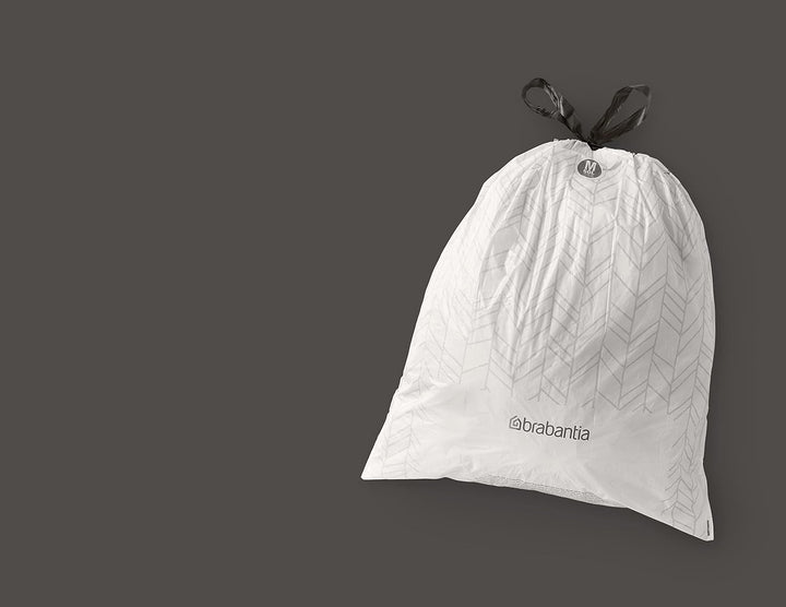 Brabantia Müllbeutel PerfectFit Multipack (Code M - 60L) Extra Starke Müllsäcke mit Zugband, 6 rolle
