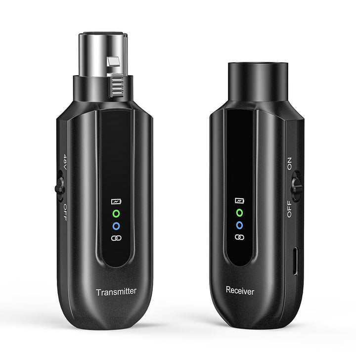 POGOLAB XLR Mikrofon Sender Empfänger, 2.4G Kabelloses Funkmikrofon-Adapter für Dynamisches Mikrofon