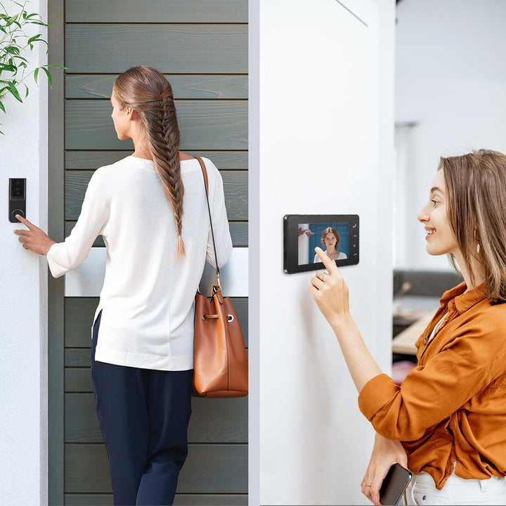 Türklingel mit Kamera Kabellos M17A – Türsprechanlage mit 4.3" IPS Monitor,Ohne WLAN für mehr Sicher