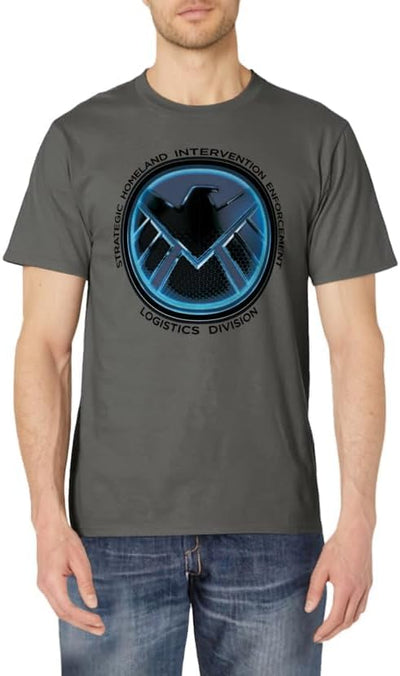 Men's S.H.I.E.L.D Logistics Logo Graphic T-Shirt Medium Red