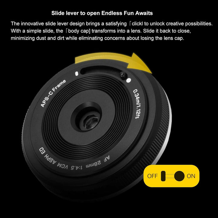 VILTROX 28mm F4.5 XF Pancake APS-C für Fuji XF, Autofokus Weitwinkel Festbrennweitenobjektiv für Fuj