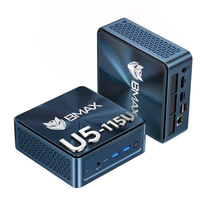 BMAX Mini PC Intel Core Ultra 5 115U(bis zu 4,2GHz, 8C/10T), 16GB LPDDR5 &amp; 512GB NVMe SSD(max 4TB),