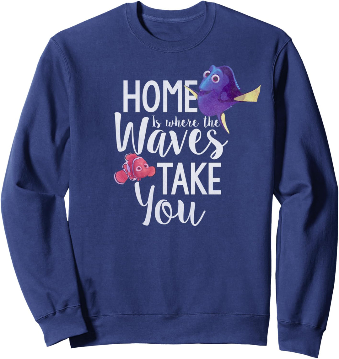 Disney Pixar Finding Dory Home Faded Text Sweatshirt