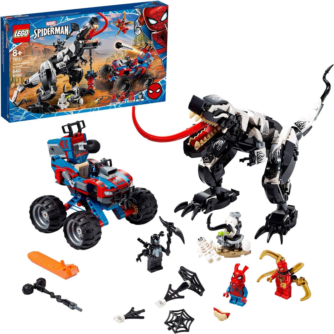 LEGO Marvel Spider-Man Venomosaurus Ambush 76151 Building Toy with Superhero Minifigures; Popular Ho
