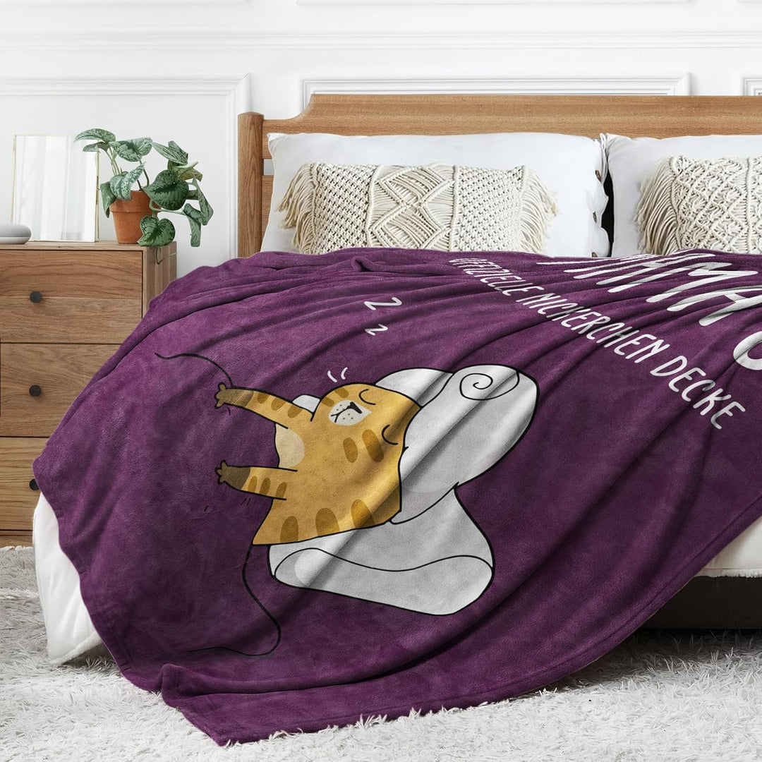 Geschenke für Mama – Lustige Kuscheldecke für Mama in besonders weicher Qualität – Geburtstagsgesche