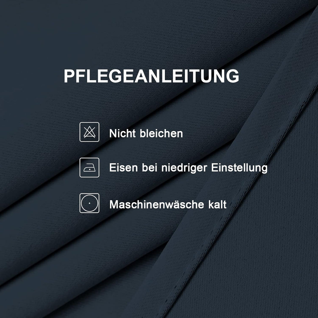 CUCRAF Fensterbehandlung Verdunkelungsvorhänge Superweiche, solide, wärmeisolierte Öse - H137 x B117