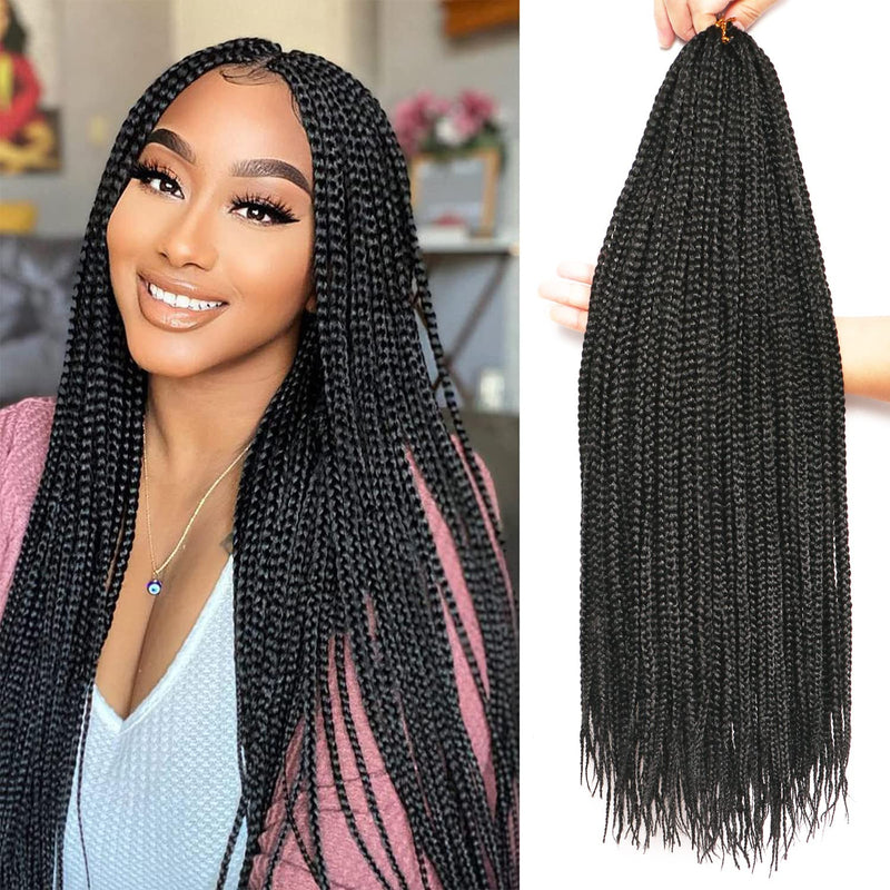 7 Packungen gehäkelte Braids Strähnen Echthaar Haarverlängerung für afrikanische Zöpfe Schwarze Perü
