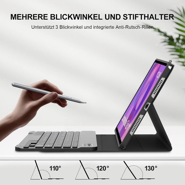 IVEOPPE Hülle mit Tastatur für Lenovo Idea Tab 11" 2025 / Tab M11 2024 | Abnehmbare Magnetisch QWERT