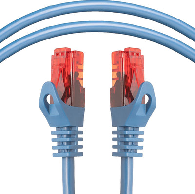 BIGtec - 10 Stück - 20m Gigabit Netzwerkkabel Patchkabel Ethernet LAN DSL Patch Kabel blau (2x RJ-45