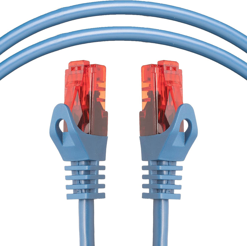 BIGtec - 10 Stück - 25m Gigabit Netzwerkkabel Patchkabel Ethernet LAN DSL Patch Kabel blau (2x RJ-45