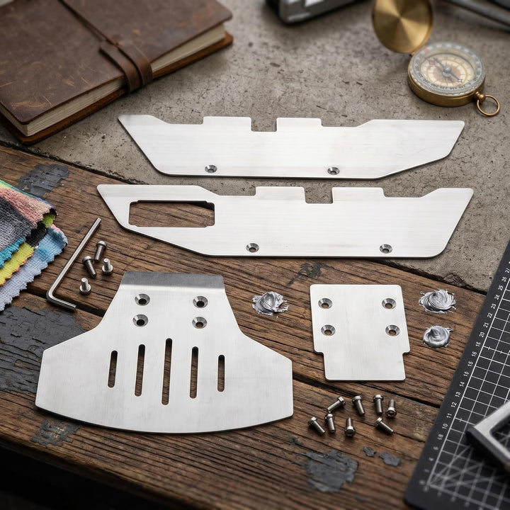 RC Chassis Protector Armor, Edelstahl Chassis Armor für Traxxas Slash 2WD 1/10 RC Car Upgrade Teile
