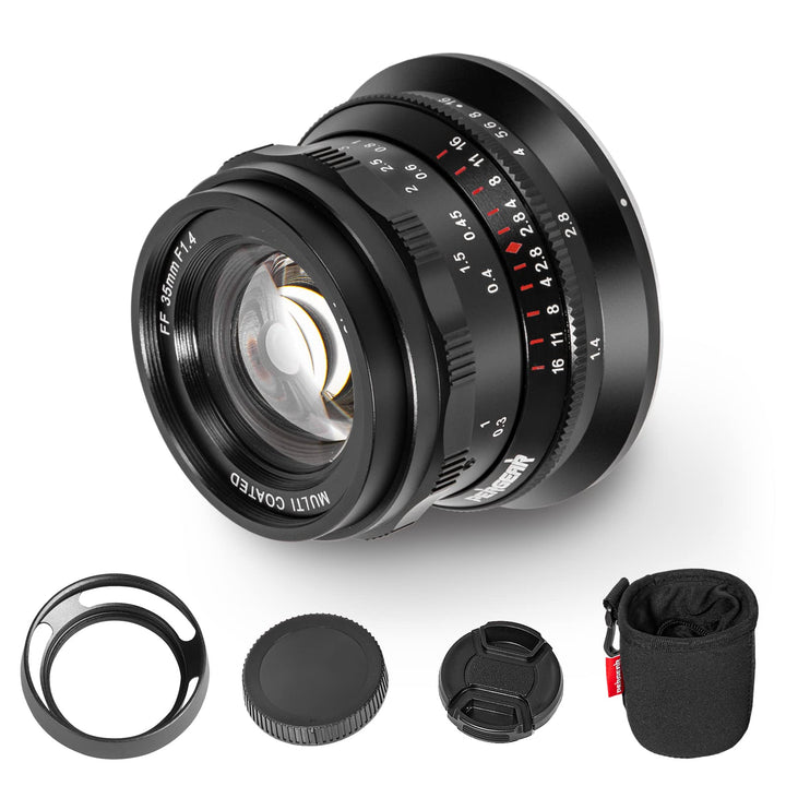 PERGEAR 35mm F1.4 Vollformat-Objektiv mit manuellem Fokus, kompatibel mit spiegellosen Vollformat-L-