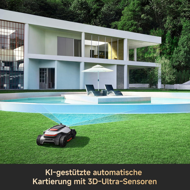 DREAME A3 AWD Pro 3500 Robot-Rasenmäher, für 3500 m², 4WD-Nabenmotoren, ohne RTK, 360° 3D-LiDAR &amp; KI