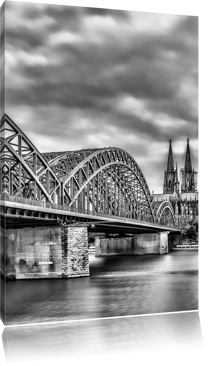 Pixxprint Hohenzollernbrücke in Köln als Leinwandbild/Grösse: 100x70 / Wandbild/Kunstdruck/fertig be