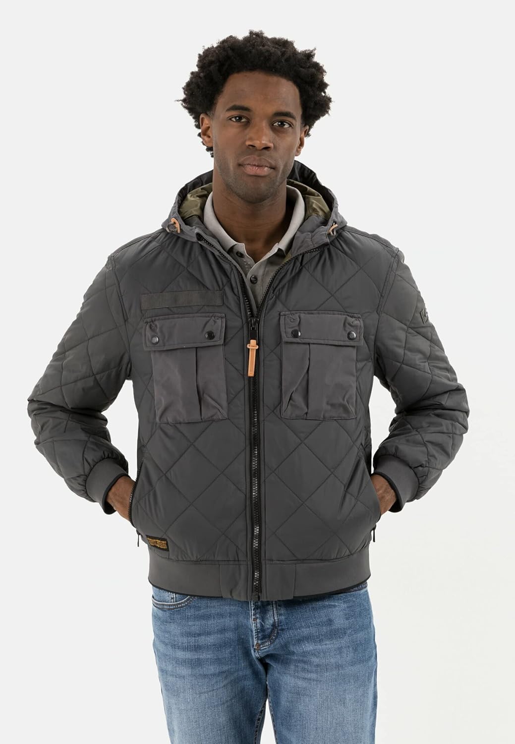 camel active Herren 430610/7U99 Jacke 52 Grau, 52 Grau
