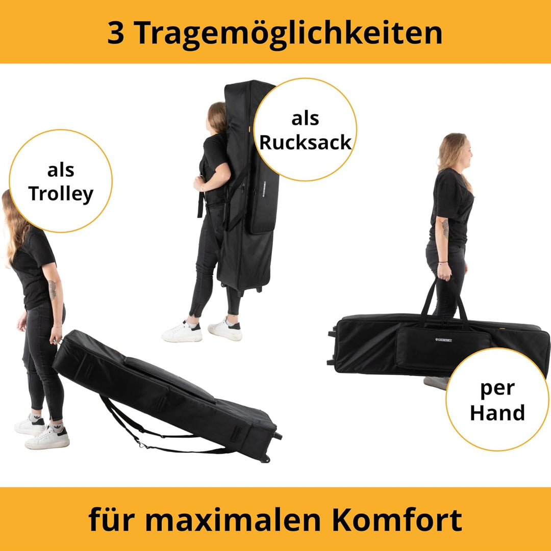 McGrey KBT-3222-88 Keyboardtrolley - Trolley-Gigbag für Keyboard & Piano mit 88 Tasten - Leicht, kom