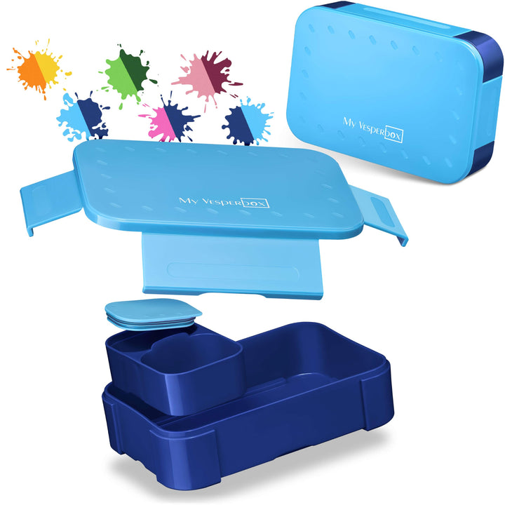 My Vesperbox® Brotdose für Kinder mit Fächern [MINI LITE] - Lunchbox mit Trennfächern - Bento Box -