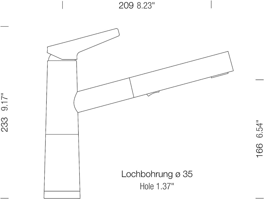 Schock Küchenarmatur SC-510 Rouge – Hochdruck Armatur CRISTADUR mit ausziehbarer Schlauch-Brause und