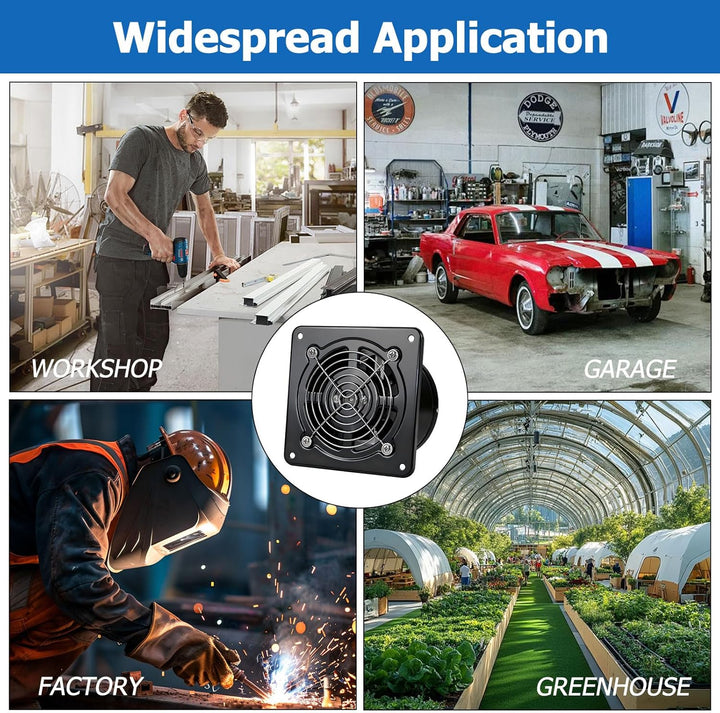 100mm Abluftventilator 140m³/h, badlüfter 100mm mit Rücklaufklappe, Rauchabzug Wandventilator Abluft