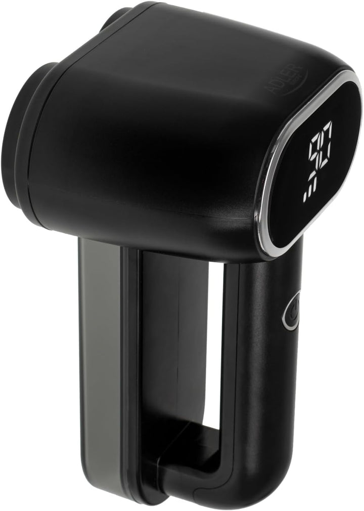 Adler Double Fusselentferner, 3 Geschwindigkeiten, LCD-Display, schwarz