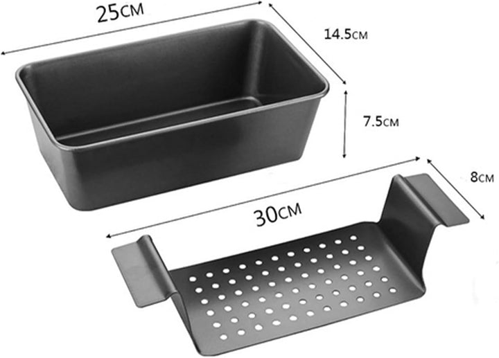 Hensych 25cm Gusseisen Topf Brot Backen Kastenform,Gusseisen Brot Backen Zubehör, Brotform,Antihaftb