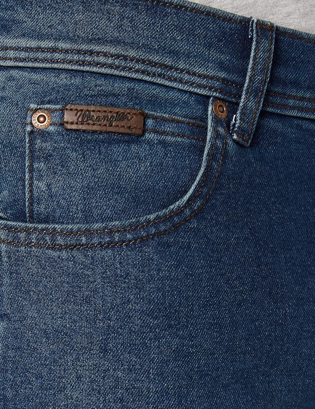 Wrangler Herren Jeans Texas - Regular Fit - Blau - Rustic W29-W50 Stretch 34W / 34L Blau (Easy Brush