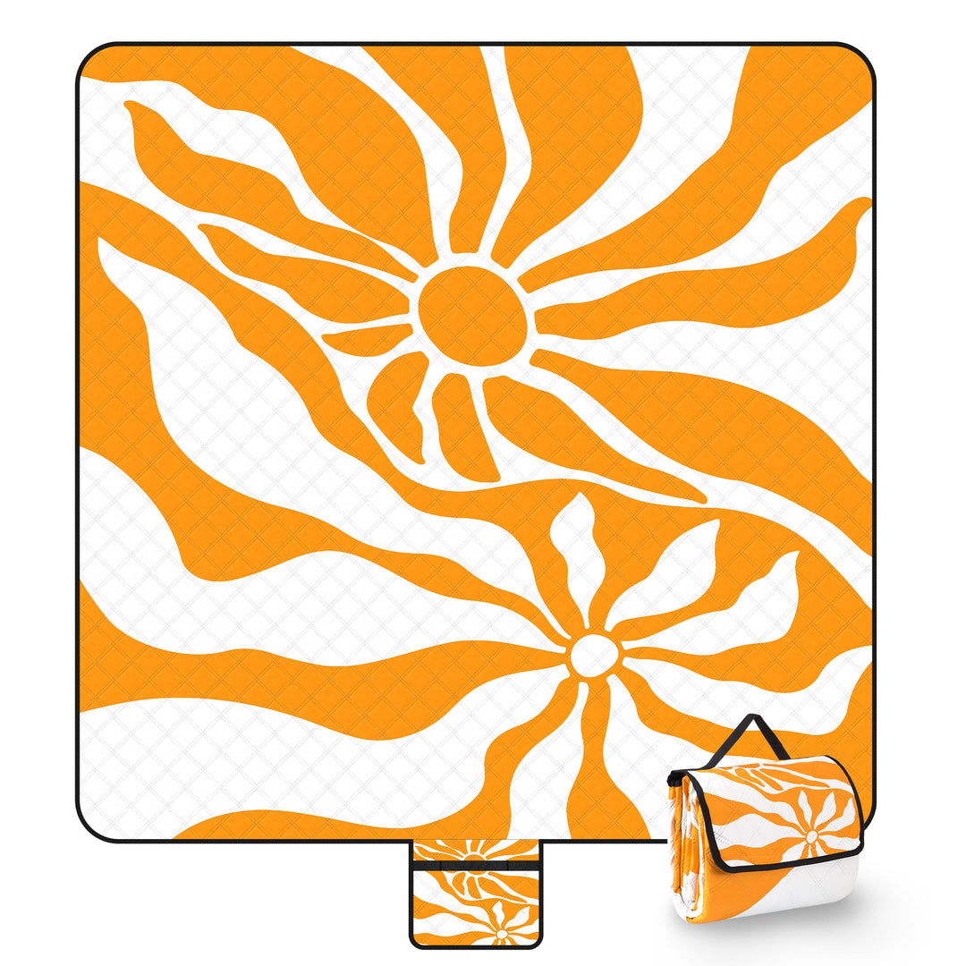 Picknickdecke wasserdichte sandfreie，200x200 cm waschbare Stranddecke,extra grosse Strandtuch XXL mi