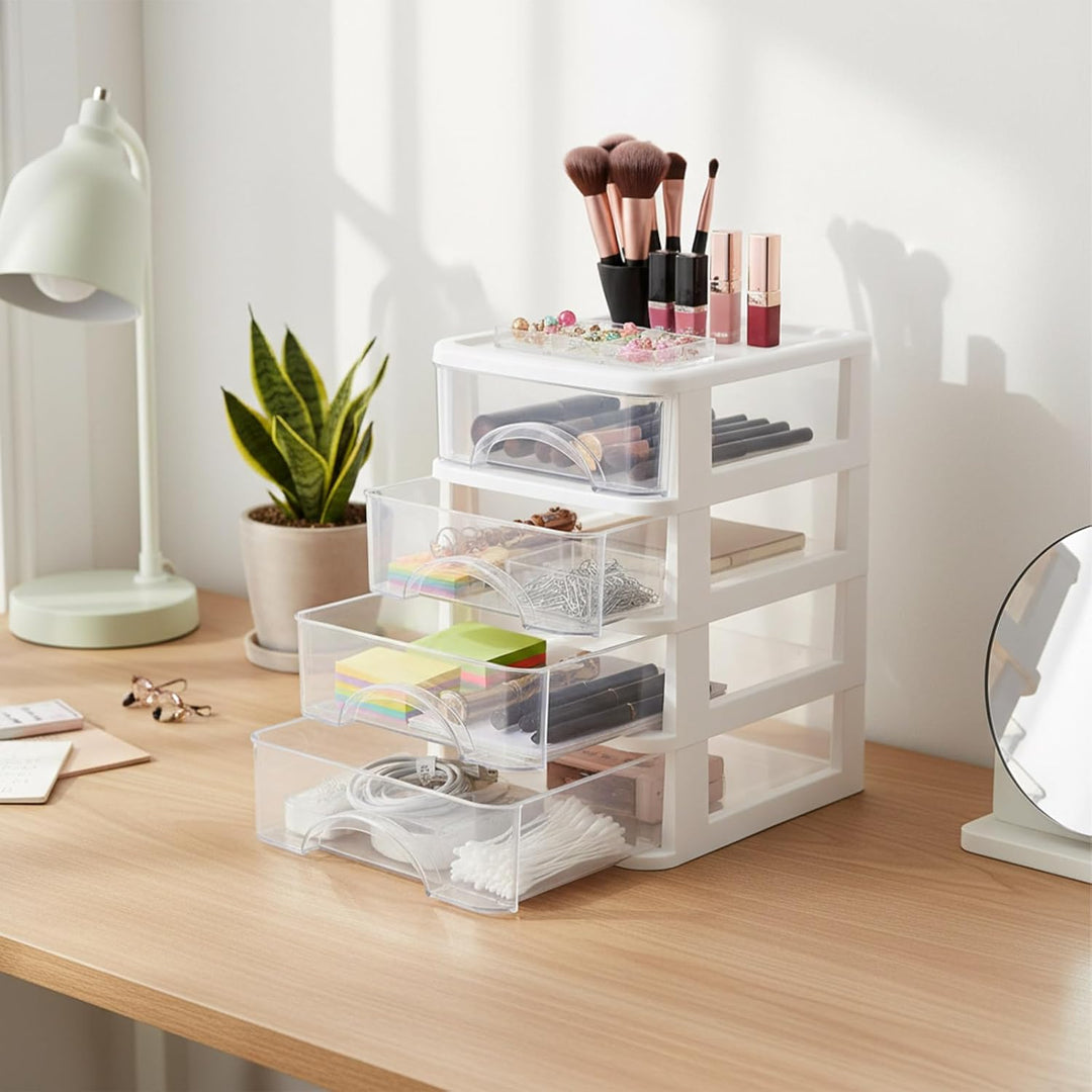 Schreibtisch Aufbewahrungsbox mit Schubladen, stapelbarer Organizer, Büro Organizer Für Dokumente Un