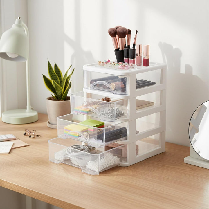 Schreibtisch Aufbewahrungsbox mit Schubladen, stapelbarer Organizer, Büro Organizer Für Dokumente Un