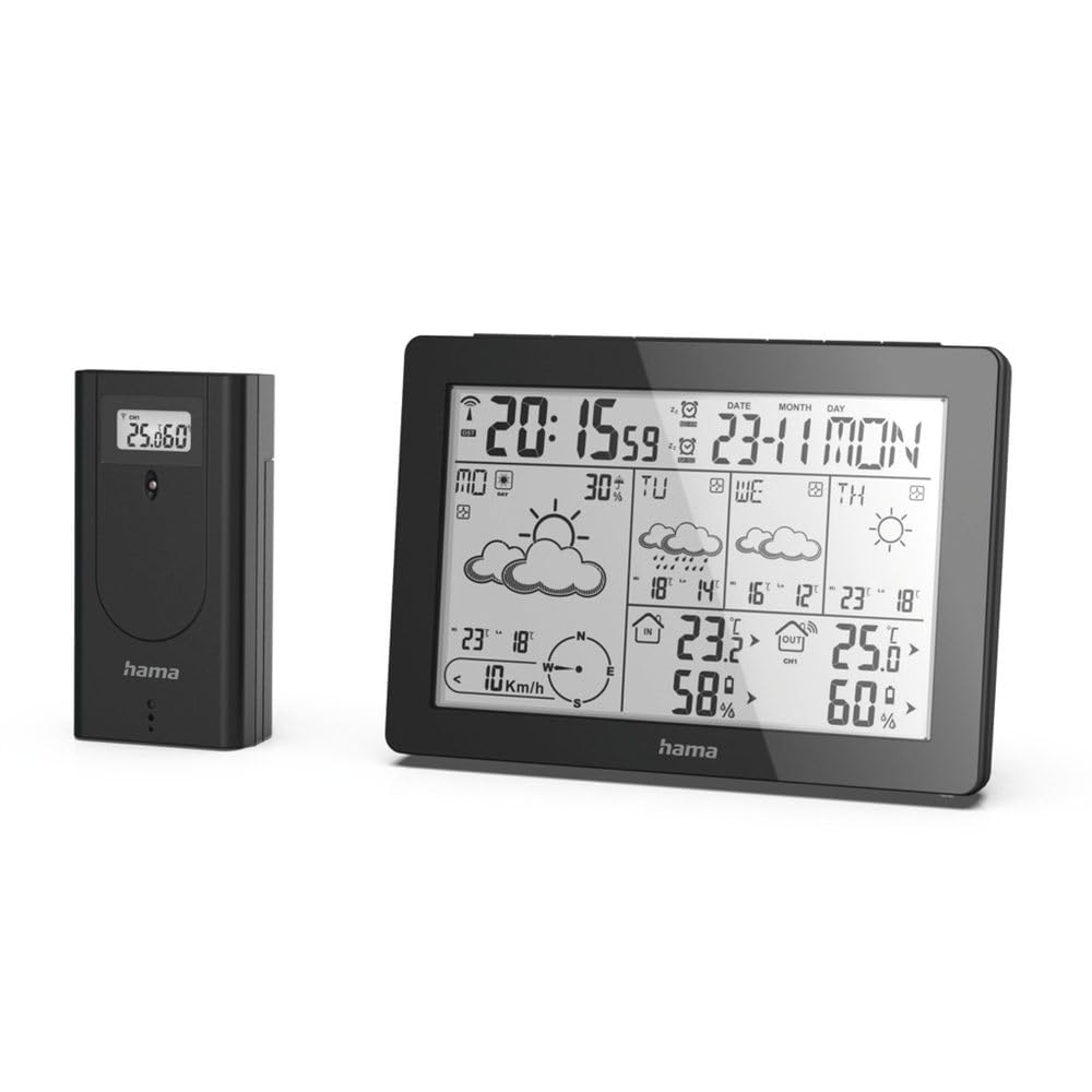 Hama Profi Wetterstation (Wettervorhersage mit Daten von professionellen Meteorologen, Funk Wetterst