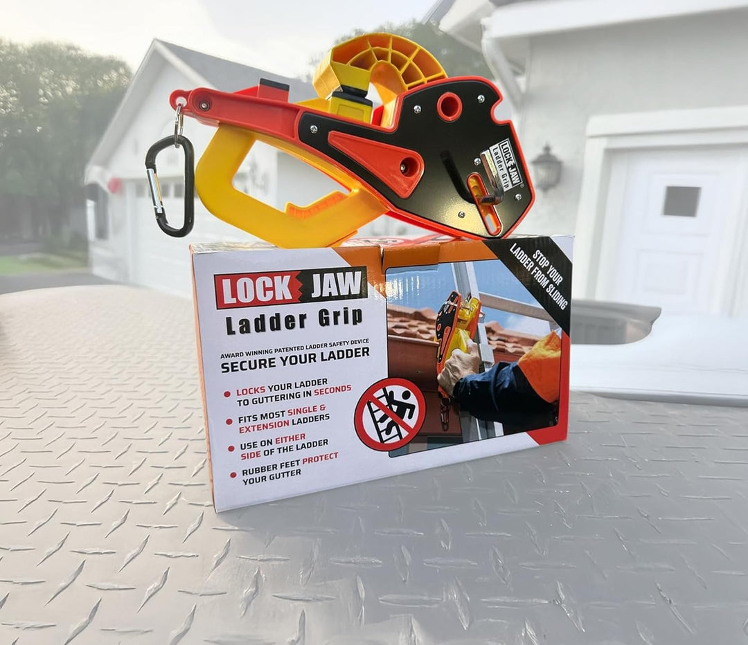 Lock Jaw Ladder Grip - Ladder Safety Clip - Feel secure on your ladders and climb safer (Single Unit