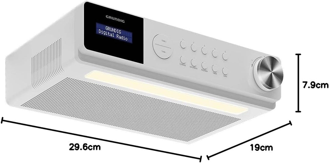 Grundig DKR 1000 BT DAB + Küchenradio mit Bluetooth und DAB + Empfang Weiss weiss Küchenradio mit DA