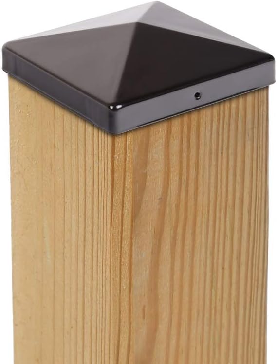 20x PFOSTENKAPPE PYRAMIDE STAHL SCHWARZ PULVERBESCHICHTET 71 x 71 MM 20 71 x 71 mm, 20 71 x 71 mm