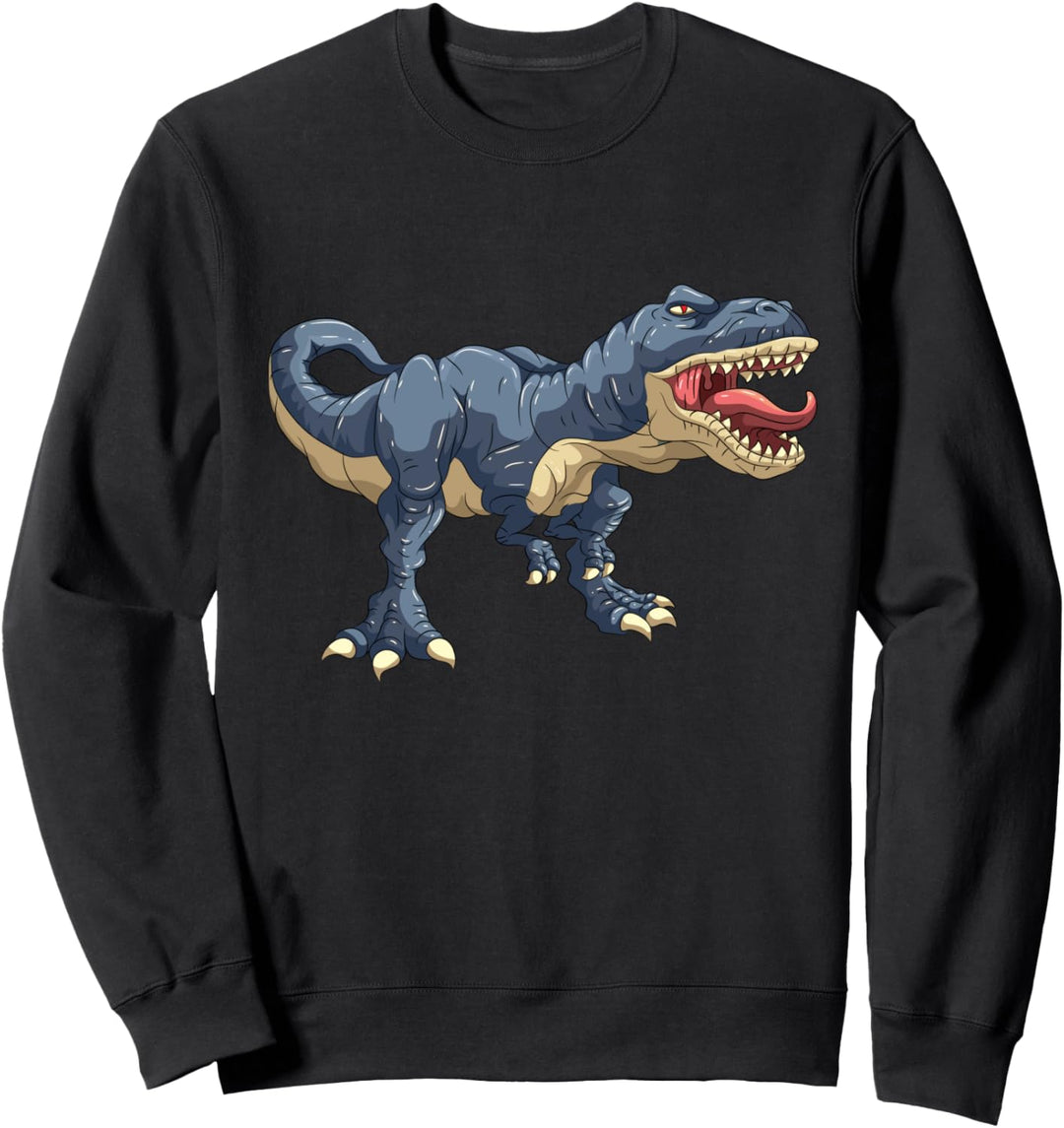 Blauer T Rex Tyrannosaurus Dino Dinos Damen Herren Jungen Sweatshirt